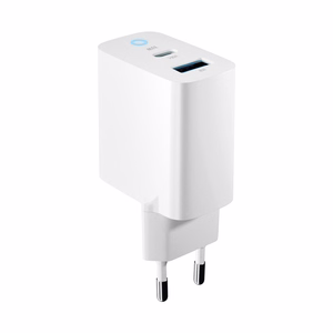 Forever TC-06-33AC GaN PD QC lādētājs 1x USB-C 1x USB 33W balts