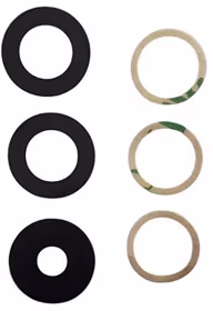 Samsung A165 A16 4G/A166 A16 5G lens priekš camera Melns (only lens 3pcs) ORG