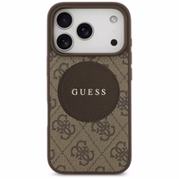 Guess 4G Circle Classic Logo Magnētiskais viedtālruņa apvalks iPhone 17 Pro - brūna