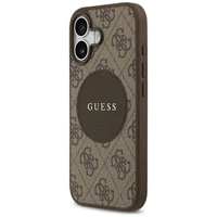 Guess 4G Circle Classic Logo Magnētiskais viedtālruņa apvalks iPhone 17 - brūna