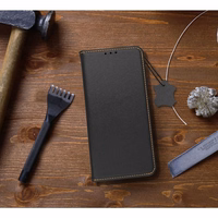 SMART PRO Book ādas apvalks viedtālrunim XIAOMI Redmi 15C (173,16 x 81,07 x 8,2) - melns