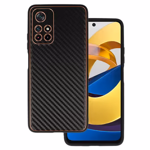 TEL PROTECT Leather Carbon viedtālruņa apvalks Xiaomi Redmi Note 11 5G/Note 11S 5G/Poco M4 Pro 5G melns
