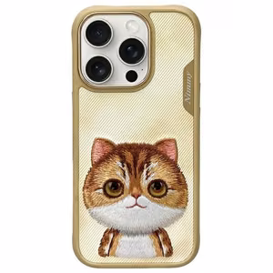 Nimmy Lielas Acis Mājdzīvnieks 2.0 Kaķis Viedtālruņa apvalks iPhone 16 Pro Max - zaļa