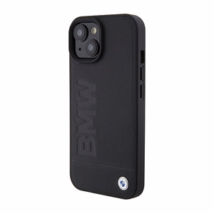BMW BMHMP15SSLLBK iPhone 15 6.1" melns/melns Magsafe cietais apvalks Signature Logo Imprint