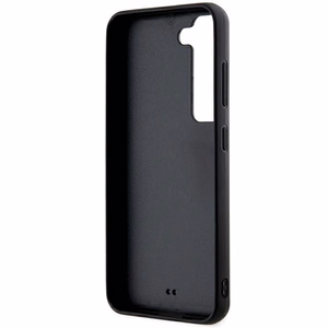 Karl Lagerfeld 3D Gumijas Mirdzošs Logotips viedtālruņa apvalks Samsung Galaxy S23+ - melns