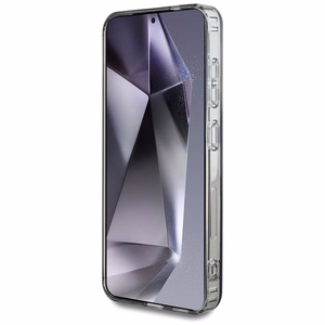 Guess Kristāli Drukāts Klasiskais Logotips Magnētiskais Samsung Galaxy S25 viedtālruņa apvalks melna