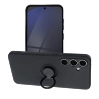 Silikona RING viedtālruņa apvalks SAMSUNG S24 FE melns