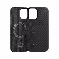 Benks Montage magnētiskais Armor Air Kevlar viedtālruņa apvalks ar PC rāmi 600D+1500D (M064) Iphone 16 Plus melns