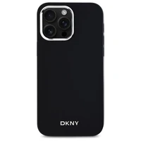DKNY Vienkāršs logotips Magnētiskais viedtālruņa apvalks iPhone 14 Pro Max - melns