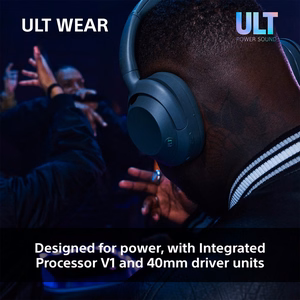 Sony ULT WEAR – bezvadu Bluetooth austiņas ar ULT POWER SOUND, dziļiem basiem, trokšņu slāpēšanu, līdz 30 h akumulatoru