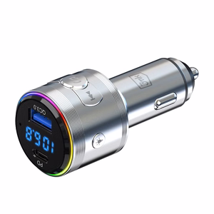 3mk Hyper automašīnas FM raidītājs ar uzlādi, 48 W, QC/PD/PPS, USB 1C1A, sudraba krāsā