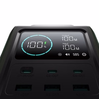 Portatīvais lādētājs Joyroom JR-PBF10 75000mAh 100W 3x USB-C 3x USB-A ar salokāmo lukturīti un rokturi (zaļš)