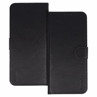 Wonder Common universāls grāmatiņveida maciņš (S) iPhone 12/13/Samsung S6/A5 2016/Xcover 4/S22/Huawei P8 2017 melns