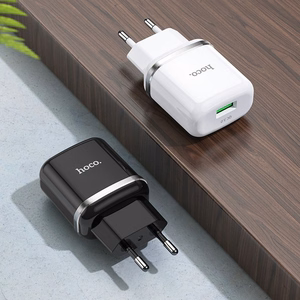 Tālruņa lādētājs Hoco USB A QC3.0 3A 18W N3 balts