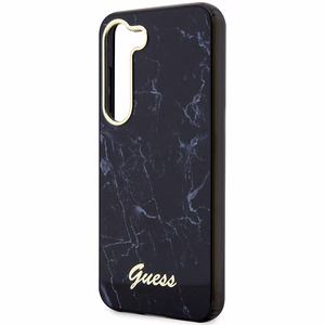 Guess GUHCS23SPCUMAK S23 S911 melns/melns cietais apvalks Marble