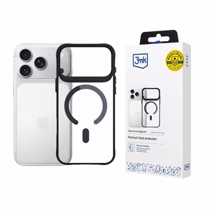 3mk Satin Armor MagCase for iPhone 17 Pro - Transparent Black