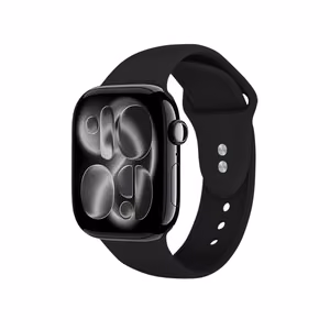 Crong Liquid Apple Watch siksniņa 44/45/46/49 mm korpusiem, melna