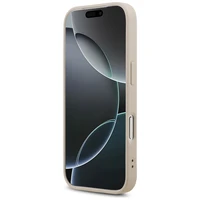 Guess ādas 4G trīsstūra Strass MagSafe viedtālruņa apvalks iPhone 17 Pro - rozā