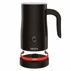 Krups XL1008 automātiskais piena putotājs un sildītājs, melns