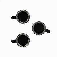 Aizsargstikls HARD DIAMOND kamerai (LENS) Iphone 15 Pro/15 Pro Max melns (3 gab.)