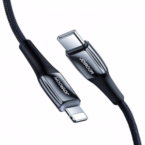 USB kabelis Joryoom S-1224K2 melns Type-C / Lightning 120cm (līdz 20W)