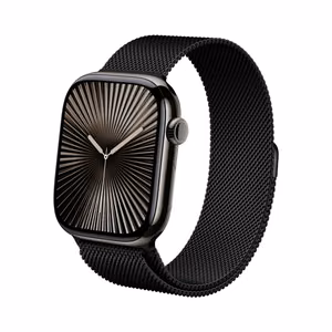 Crong Milano Steel nerūsējošā tērauda siksniņa Apple Watch 44 / 45 / 46 / 49 mm, melna