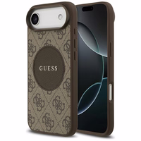 Guess 4G Circle Classic Logo Magnētiskais viedtālruņa apvalks iPhone Air - brūna