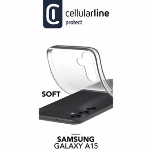 Cellularline Soft vāciņš ierīcei Samsung Galaxy A15 4G / 5G, caurspīdīgs