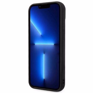 Karl Lagerfeld Pūkais Izstiepts Logotips iPhone 14 apvalks - melns