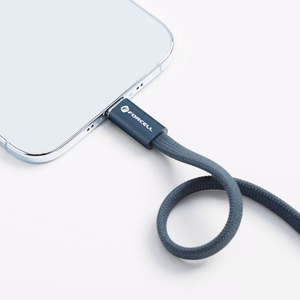 Kabelis USB C uz USB C Forcell F-Energy QC4.0 PD 5A 100W Cafule Flat 1,2 m CCFN23 tumši zils