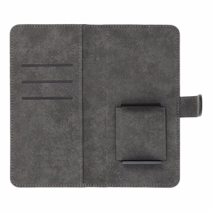 Universāls grāmatas tipa viedtālruņa apvalks COMMON izmērs XL, paredzēts SAMSUNG A12 / A13 4G / A34 5G / A02s / XIAOMI Redmi 12 4G / 12C / NOTE 12 4G / 12 PRO 5G / OPPO A53s / A72 / A92, melns