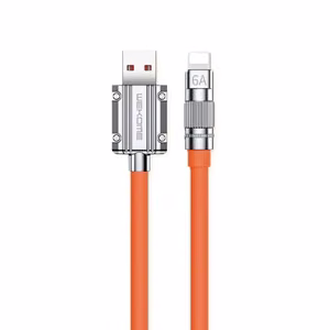 WEKOME WDC-186 Wingle Series USB-A–Lightning uzlādes un datu kabelis, 1 m, oranžs