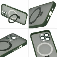 Tel Protect Magical Magnētiskais Viedtālruņa apvalks ar statīvu Iphone 15 Plus zaļš