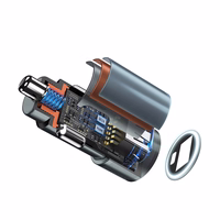 BWOO BO-CC73 PD auto lādētājs 1x USB-C - USB-A ports 38W sudraba krāsā