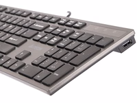 A4Tech KV-300H keyboard USB QWERTY melns, pelēks