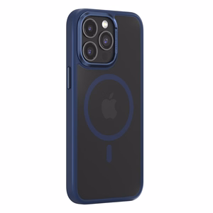 Viedtālruņa apvalks Comma Joy Elegant Mag iPhone 15 Plus zils