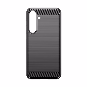 Apvalks Carbon apvalks Samsung Galaxy S24+ elastīgs silikona oglekļa vāks - melns