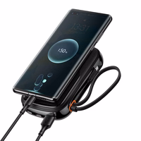 Baseus portatīvais lādētājs 20000mAh Qpow Pro - USB + Type C - PD 22,5W ar Type C kabeli (PPQD060301) melna