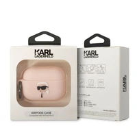 Karl Lagerfeld KLAP2RUNIKP AirPods Pro 2 apvalks rozā/rozā Silikona Karl Head 3D