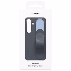 Samsung silikona viedtālruņa apvalks ar turētāju / statīvu Standing Grip Case EF-GS931CBEGWW Samsung Galaxy S25 - melns