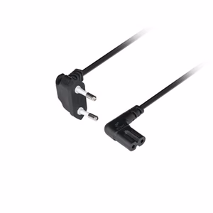 Lanberg CEE 7/16 to EC 320 C7 Euro (radio) power cord 1.8m angled VDE CA-C7CA-12CC-0018-BK