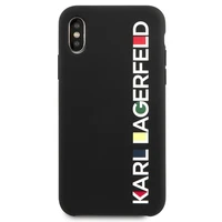 Karl Lagerfeld Spīdīgs Bauhaus iPhone X/XS Viedtālruņa apvalks - melna
