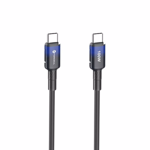 FORCELL F-ENERGY C357 kabelis Type C uz Type C QC4.0 PD 5A 100W Gradients 1 m melns