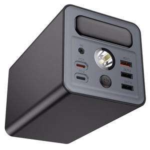 Portatīvais lādētājs Hoco 60000 mAh QC PD 3A 22,5W DC12V ar iebūvētu gaismu J138 melns