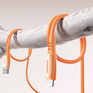 Joyroom S-A59 Vibrant Series 3A USB-A - Lightning kabelis 1.2m - oranžs