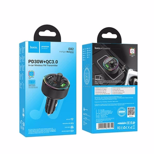HOCO auto FM raidītājs Bluetooth 2 x USB A + Type-C PD QC3.0 30W E82 melns