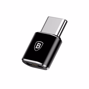 Adapteris Baseus MicroUSB uz Type-C OTG melns CAMOTG-01