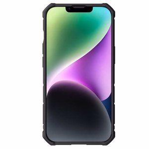 Nillkin CamShield Armor Pro viedtālruņa apvalks iPhone 14 Plus bruņots apvalks ar kameras aizsargu un gredzena statīvu melns