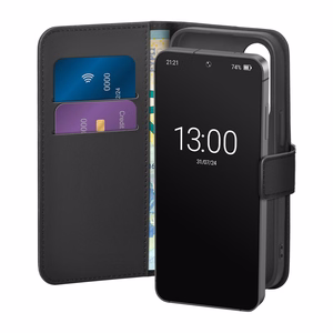 Puro eko-ādas maka maciņš priekš Samsung Galaxy S26 melns