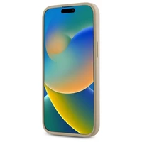 DKNY Quilted Stack Logo viedtālruņa apvalks iPhone 14 Pro - bēšs